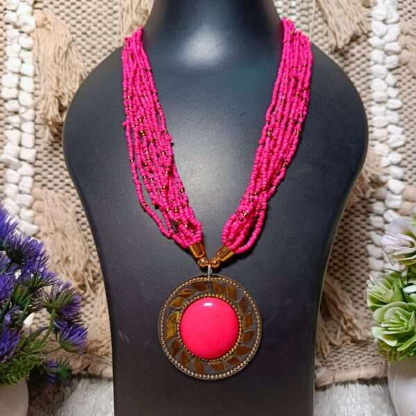 Bohemian Knot Handmade Beaded Necklace - Image 12