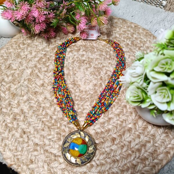 Bohemian Knot Handmade Beaded Necklace - Image 4