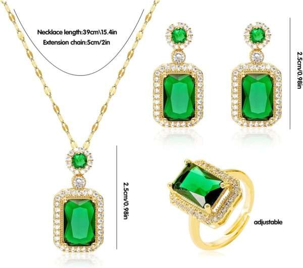 Premium Glass Stone Majesty Pendant Set - Image 5