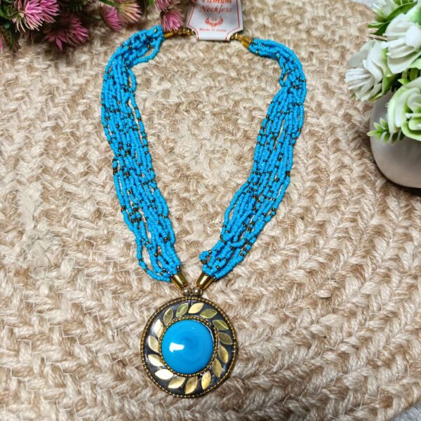 Bohemian Knot Handmade Beaded Necklace - Image 5