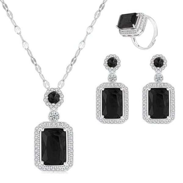 Premium Glass Stone Majesty Pendant Set - Image 13
