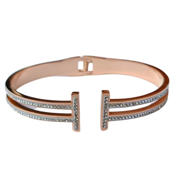 Stainless Steel Anti Tarnish Zircon Gold-plated Bracelet