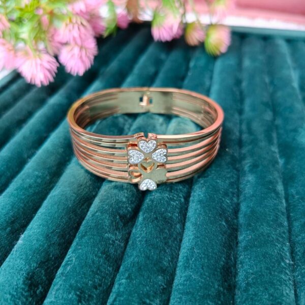 Stainless Steel Anti Tarnish Zircon Gold-plated Bracelet - Image 2