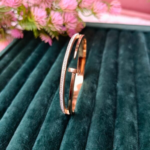 Stainless Steel Anti Tarnish Nail Style Bracelet - Image 2