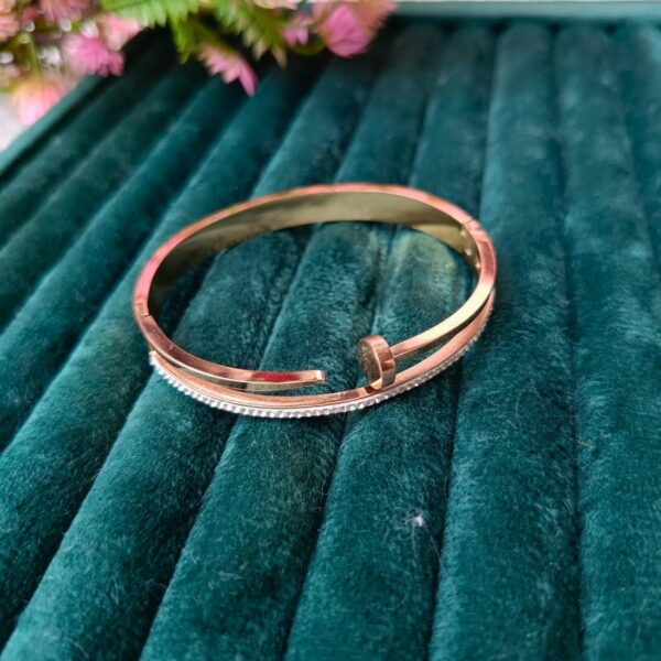 Stainless Steel Anti Tarnish Nail Style Bracelet - Image 3