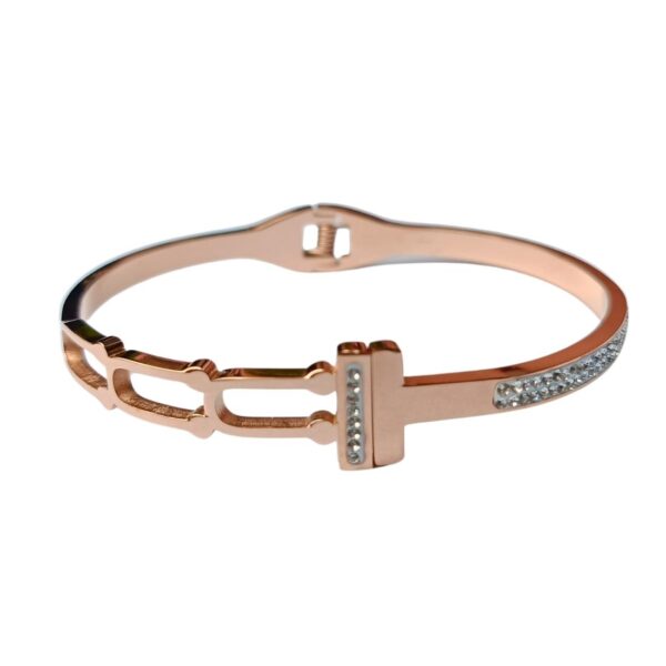 Stainless Steel Anti Tarnish Zircon Gold-plated Bracelet