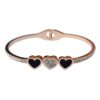 Stainless Steel Anti Tarnish Heart style Zircon Gold-plated Bracelet