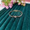 Stainless Steel Anti Tarnish Heart style Zircon Gold-plated Bracelet - Image 3