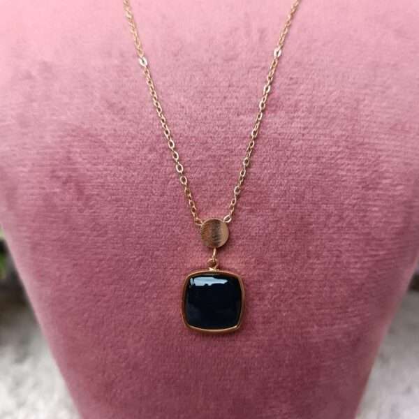 Bold Aura Pendant Stainless Steel Anti Tarnish Chain - Image 2