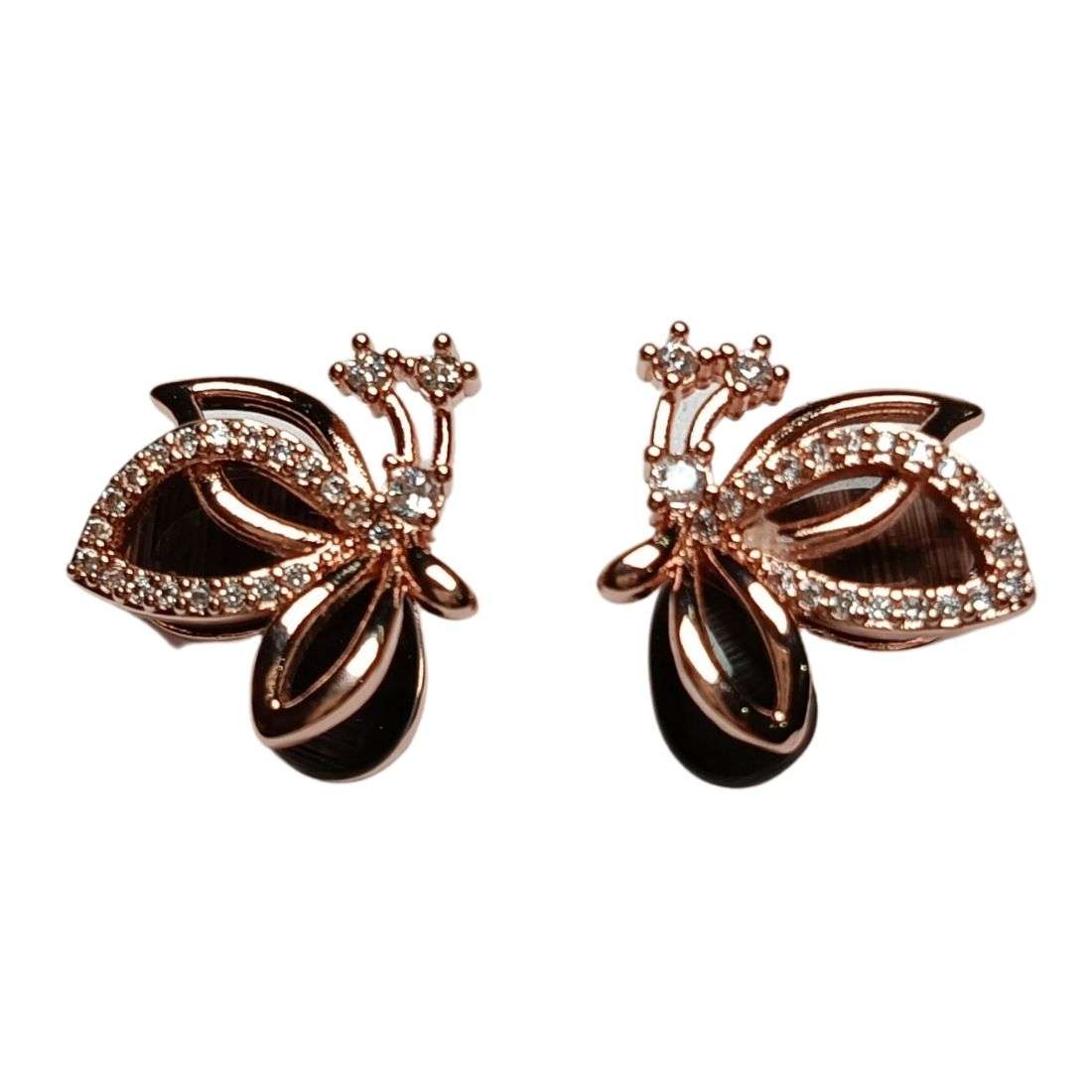 Butterfly Kiss Stainless Steel Anti Tarnish Earrings
