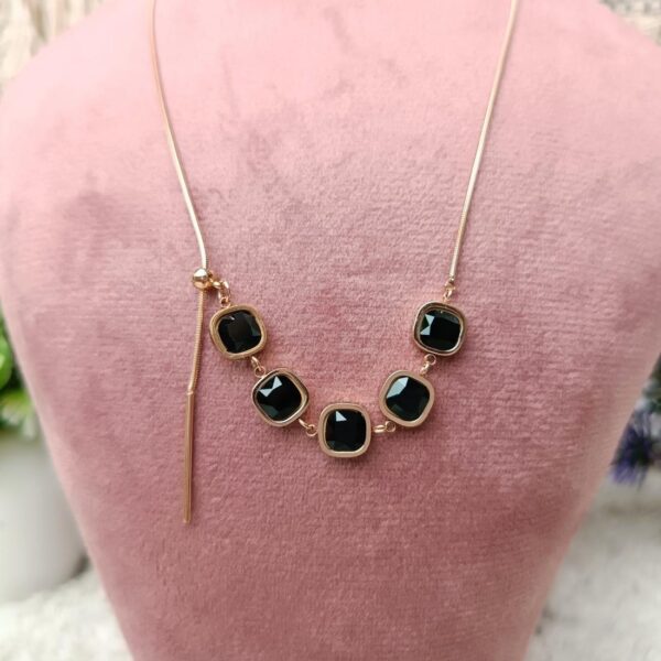 Premium Stones (Artificial Emerald )Chain Stainless Steel Anti Tarnish - Image 4