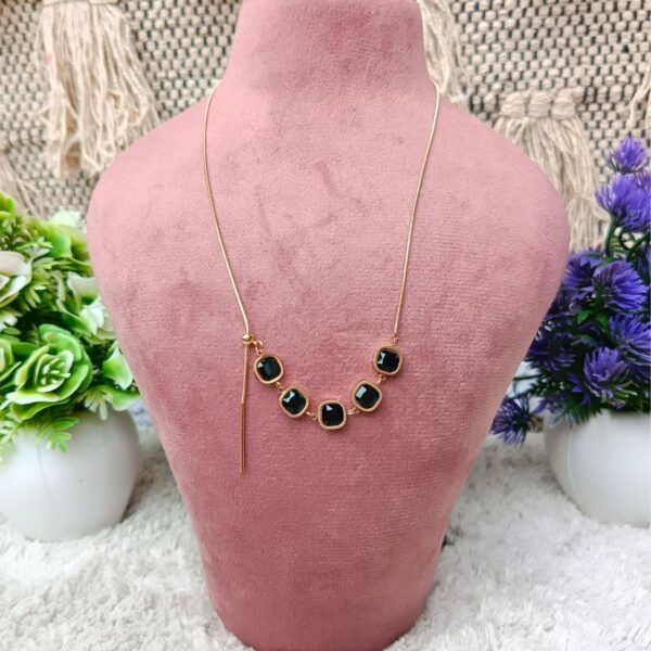 Premium Stones (Artificial Emerald )Chain Stainless Steel Anti Tarnish - Image 5