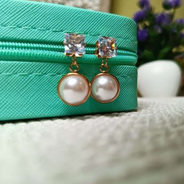 Crystal Grace Stainless Steel Anti Tarnish Earrings - Image 3