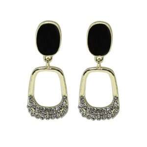 Crystal Noir Dangles
