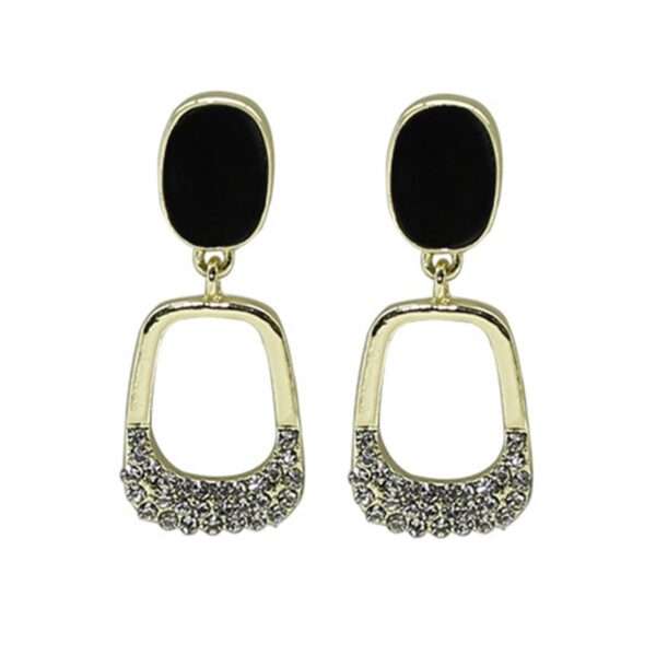 Crystal Noir Dangles