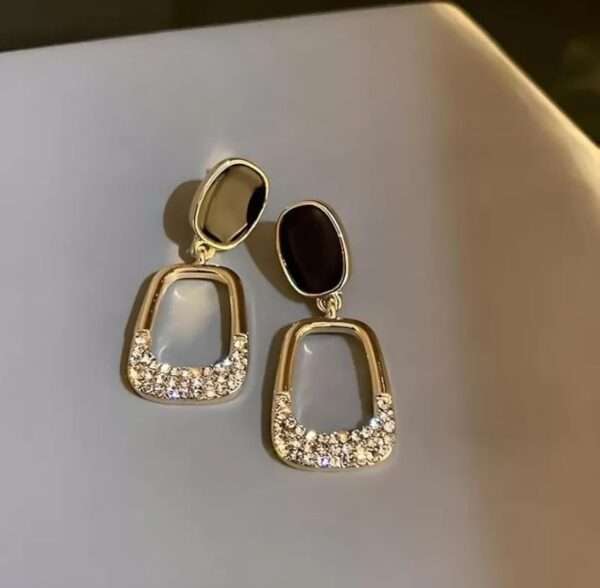 Crystal Noir Dangles - Image 2