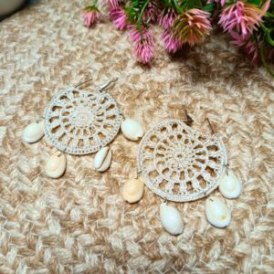Coastal Crochet Drops Handmade Earrings
