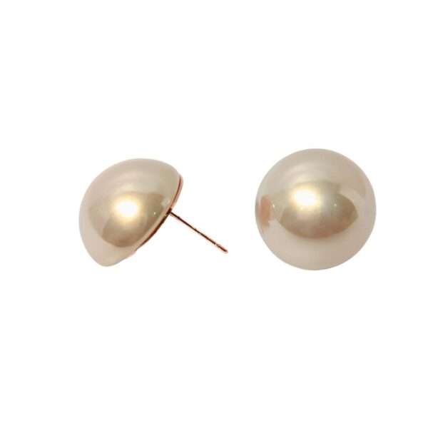 Everyday Elegance Pearl Stainless Steel Anti Tarnish Studs Earrings - Image 2