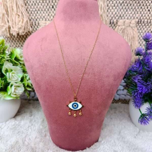 Evil Eye Dangle Stainless Steel Anti Tarnish Chain