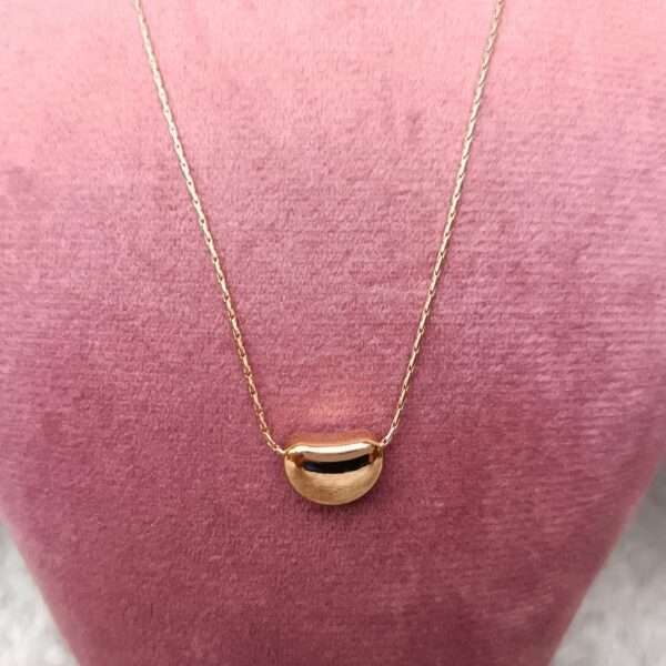 Golden Blush Pendant Stainless Steel Anti Tarnish Chain - Image 2