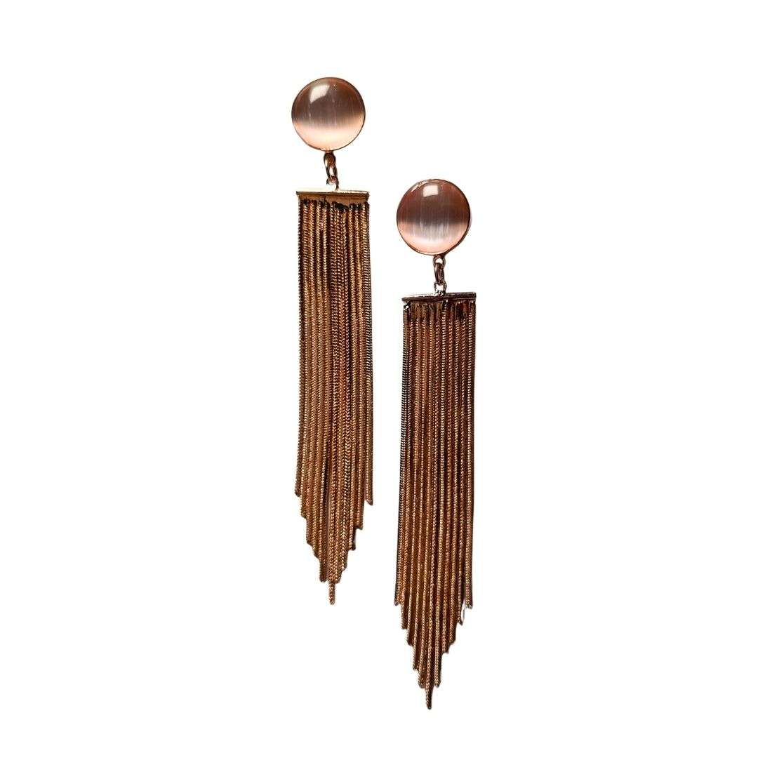 Golden Cascade Stainless Steel Anti Tarnish Earrings