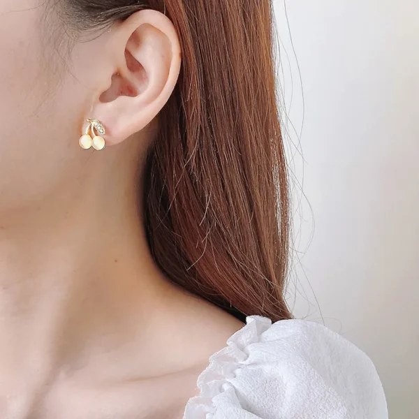 Golden Cherry Spark Studs - Image 4