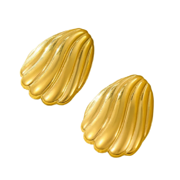 Golden Feather Stainless Steel Studs