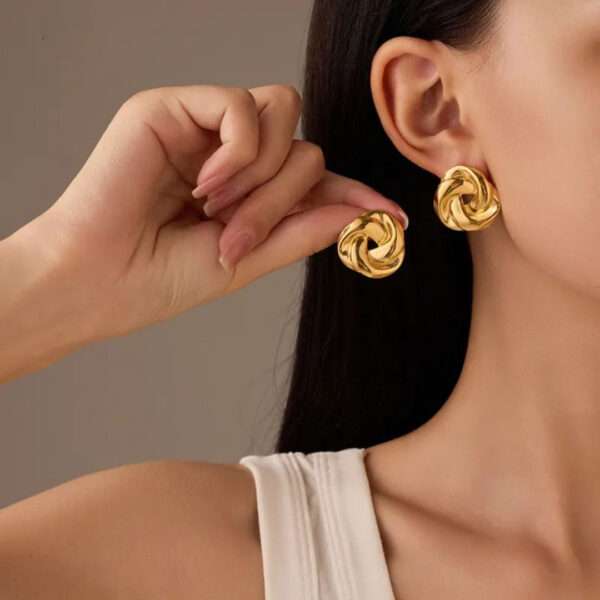 Golden Orbit Stainless Steel Stud - Image 2