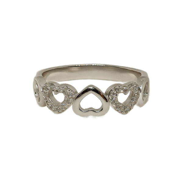 Love Links Silver Adjustable Ring