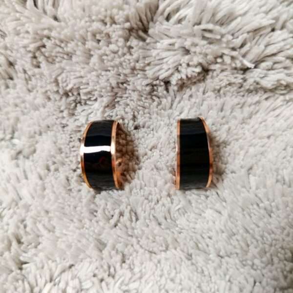 Luna Stainless Steel Anti Tarnish Hoops Earrings - Image 2