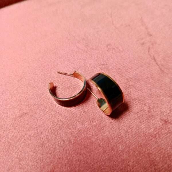 Luna Stainless Steel Anti Tarnish Hoops Earrings - Image 3