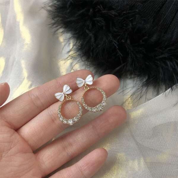 Luxe Lace Bow Earrings - Image 3
