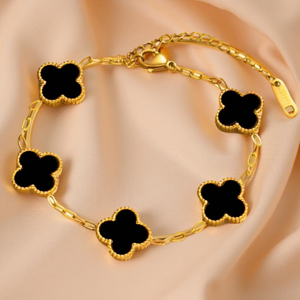 Midnight Clover Charm Bracelet - Image 5