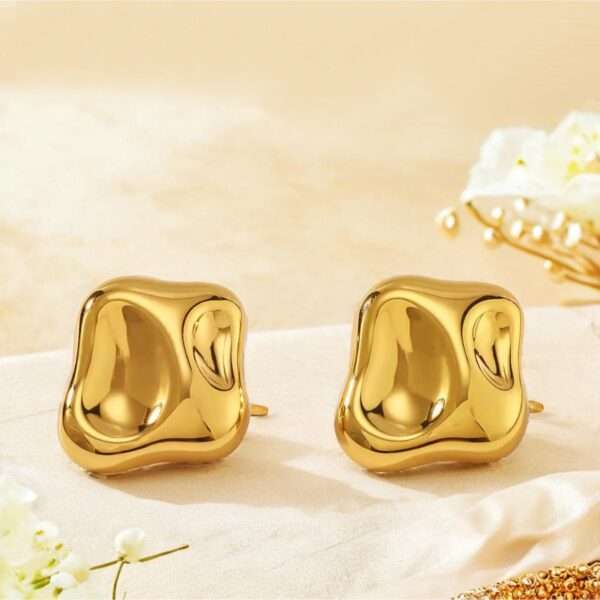 Molten Gold Stainless Steel Stud - Image 7