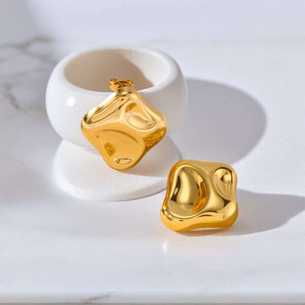 Molten Gold Stainless Steel Stud - Image 6