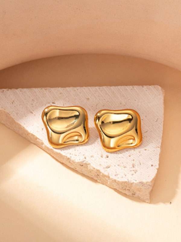 Molten Gold Stainless Steel Stud - Image 3