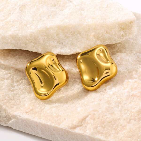 Molten Gold Stainless Steel Stud - Image 2