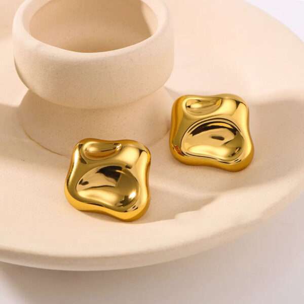Molten Gold Stainless Steel Stud - Image 4