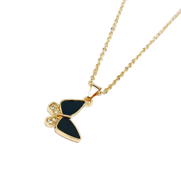 Black Glint Butterfly Pendant - Image 3