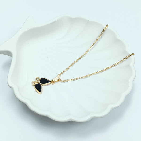 Black Glint Butterfly Pendant - Image 2