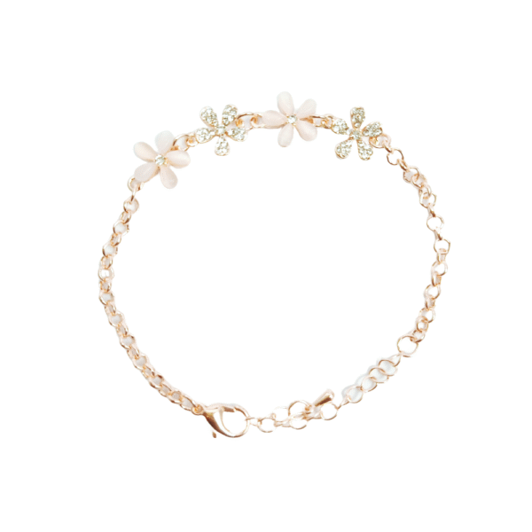 Petal Sparkle Chain Bracelet