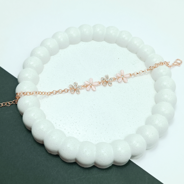 Petal Sparkle Chain Bracelet - Image 2
