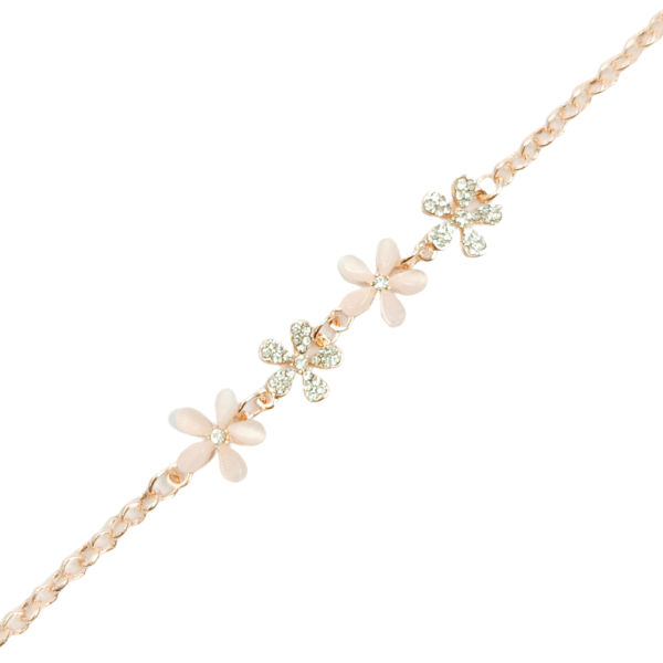 Petal Sparkle Chain Bracelet - Image 3