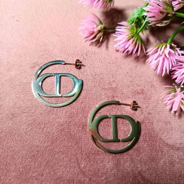 Power Stainless Steel Anti Tarnish Hoops Earrings - Image 2
