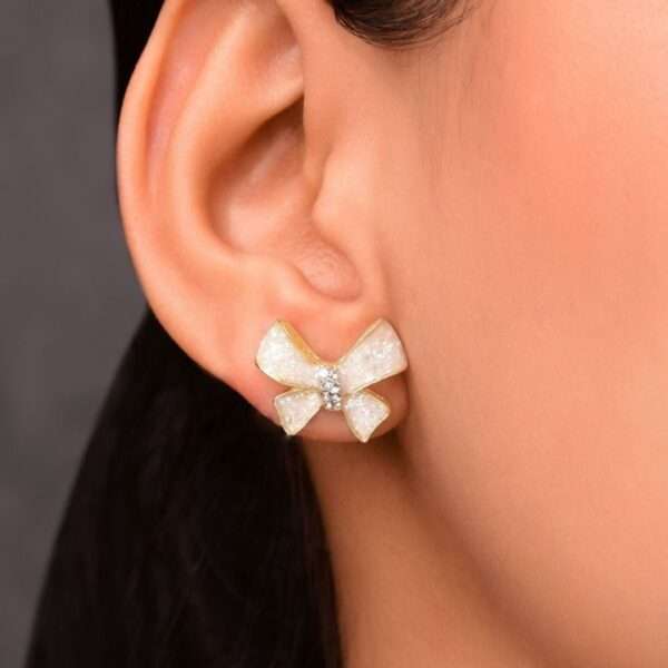 Sparkle Bow Studs - Image 4