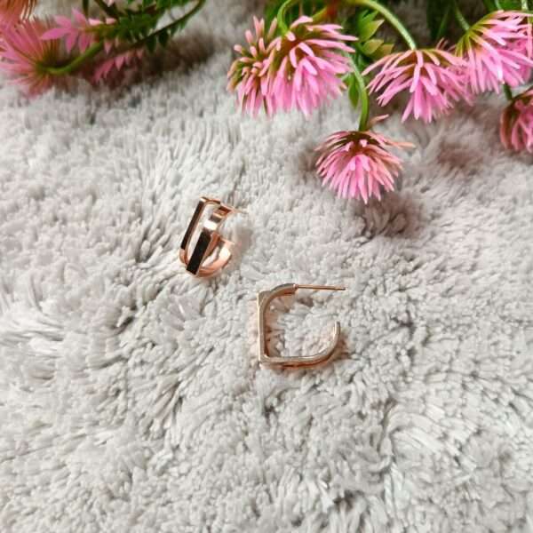Square Chic Stainless Steel Anti Tarnish Earrings - Image 2