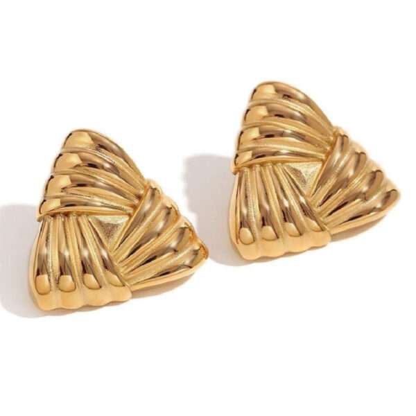 Sunburst Triangle Stainless Steel Studs