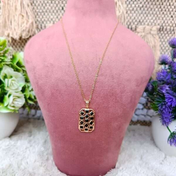 Timeless Orbit Elegance Pendant Stainless Steel Anti Tarnish Chain - Image 3