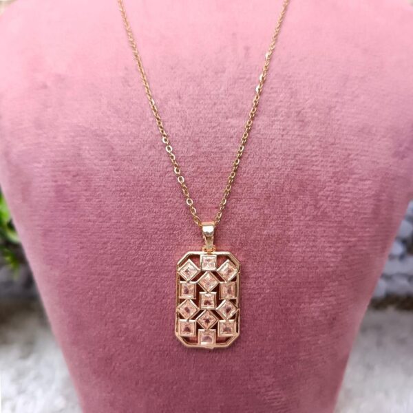 Timeless Orbit Elegance Pendant Stainless Steel Anti Tarnish Chain - Image 2