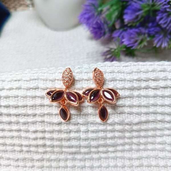 Twilight Petals Stainless Steel Anti Tarnish Earrings - Image 3